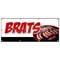 Signmission BRATS BANNER SIGN bratwurst beer wisconsin cheese grilled battered B-96 Brats - alternate 1